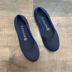 Rothy's Bavy Blue Round Toe Ballet Flats Size 7