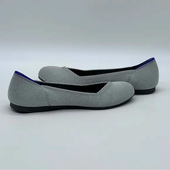 Rothy’s Birdseye Flax Round Toe Flats. Size 8.5