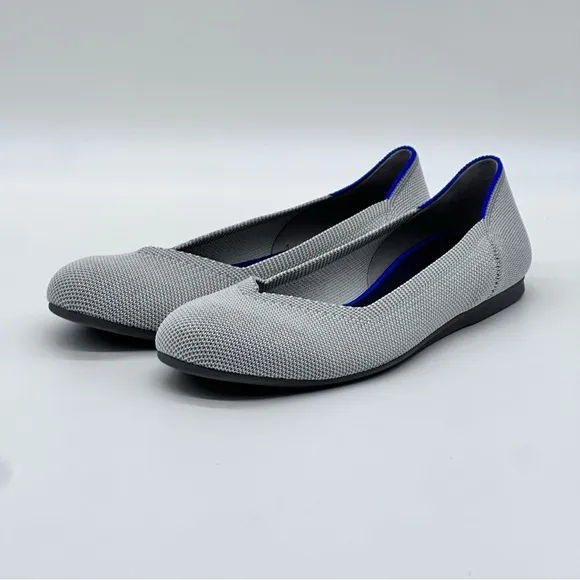Rothy’s Birdseye Flax Round Toe Flats. Size 8.5