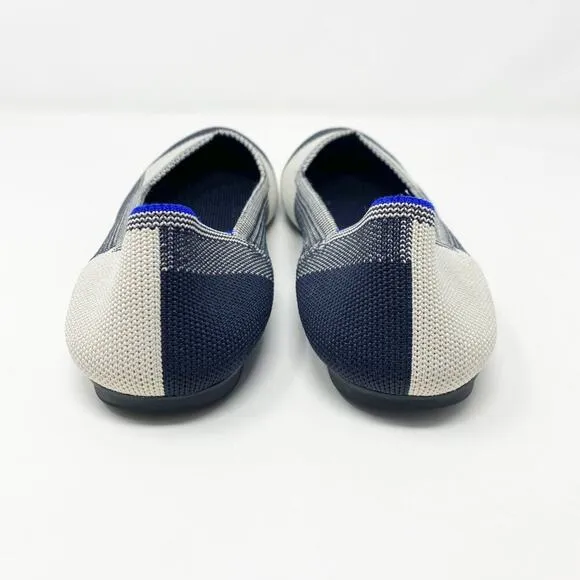 Rothy’s Black and Gray Plaid The Flat Round Toe Ballet Flats Women's Size 9 EUC