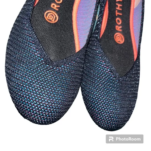 Rothy’s Blue Metallic Lattice Flats Black Friday 2019 Exclusive - Size 7