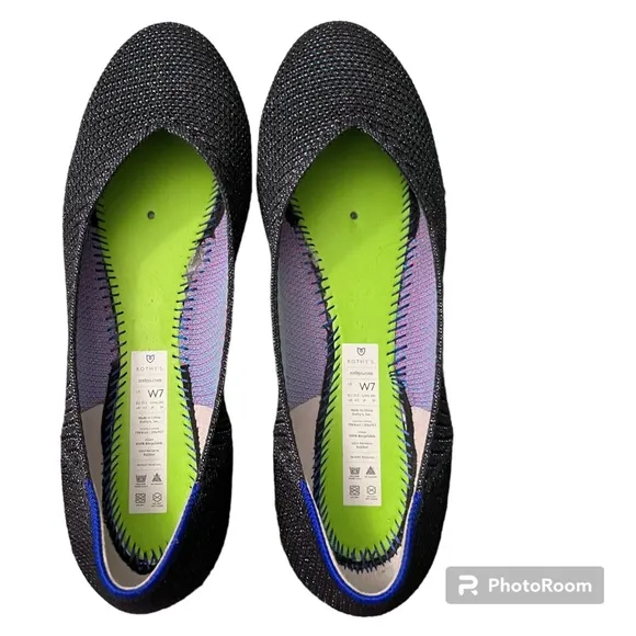Rothy’s Blue Metallic Lattice Flats Black Friday 2019 Exclusive - Size 7