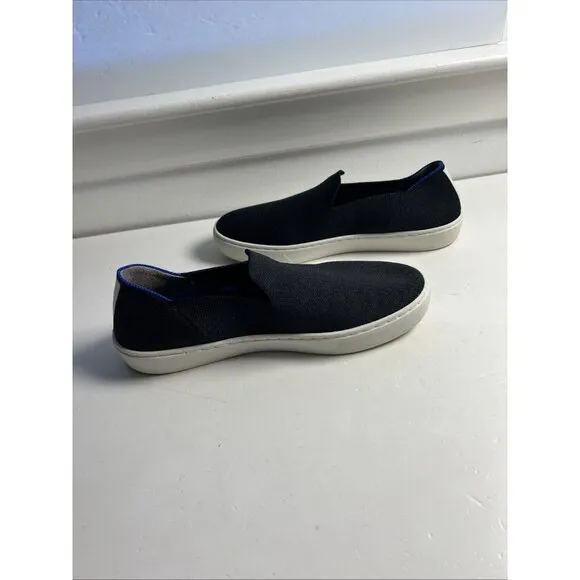 Rothy’s Classic Black  The Original Slip On Shoes 7.5 Womens Round Toe Classy