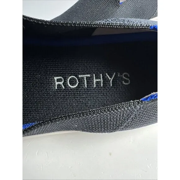 Rothy’s Classic Black  The Original Slip On Shoes 7.5 Womens Round Toe Classy
