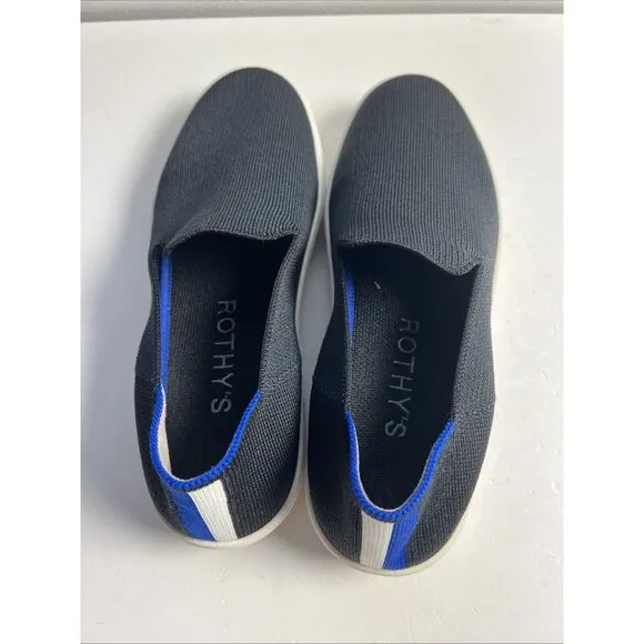 Rothy’s Classic Black  The Original Slip On Shoes 7.5 Womens Round Toe Classy