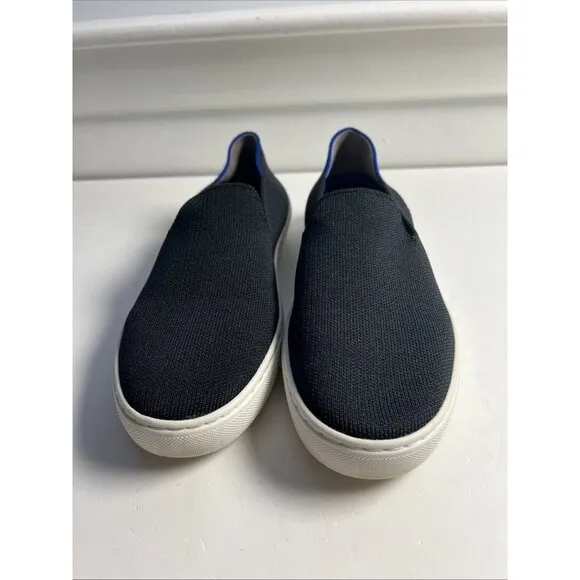 Rothy’s Classic Black  The Original Slip On Shoes 7.5 Womens Round Toe Classy
