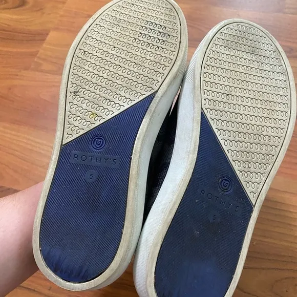 ROTHY’S gray two tone slip on sneakers shoes comfort machine washable all year 5