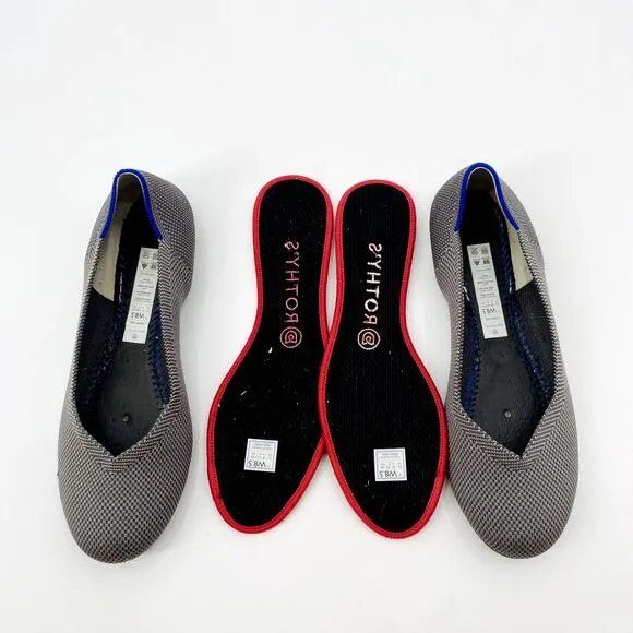 Rothy's grey &amp; black round toe flats