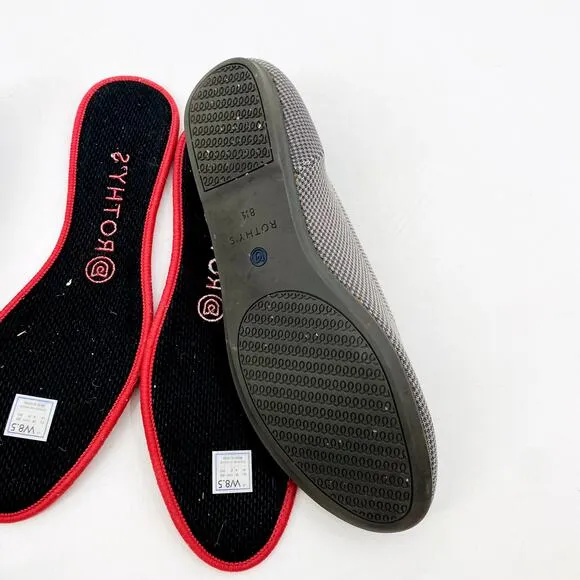 Rothy's grey &amp; black round toe flats