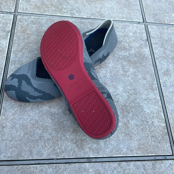 Rothy's Grey Camo Round Toe Flats