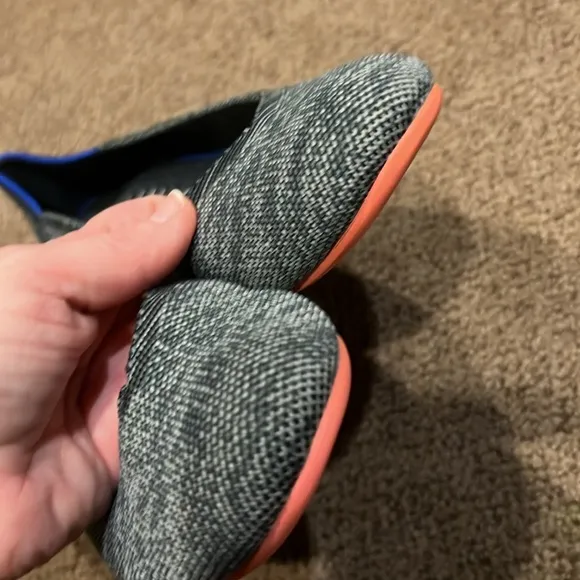 Rothy’s Grey round toe slip on ballet flats size 8