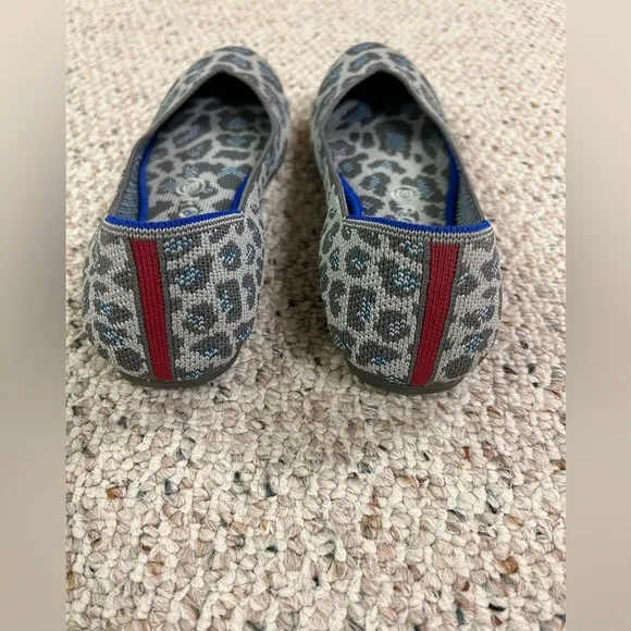 Rothys Grey Spot Flats size 8