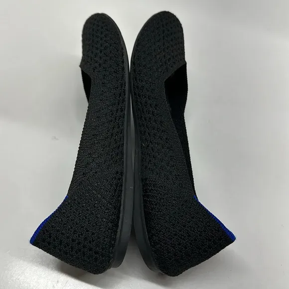 Rothys Honeycomb Slip On Washable Ballet Flats Round Toe Shoe Solid Black Size 7