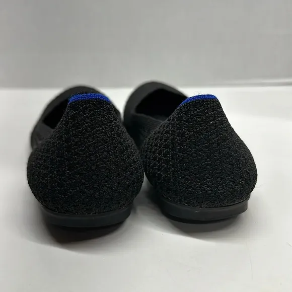 Rothys Honeycomb Slip On Washable Ballet Flats Round Toe Shoe Solid Black Size 7