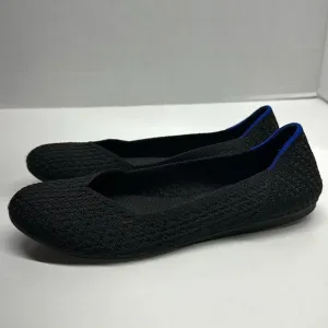 Rothys Honeycomb Slip On Washable Ballet Flats Round Toe Shoe Solid Black Size 7