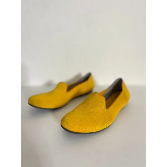 Rothys Lemondrop Loafers 7.5 Yellow Round Toe Rare Ballet Flats Shoes Retired