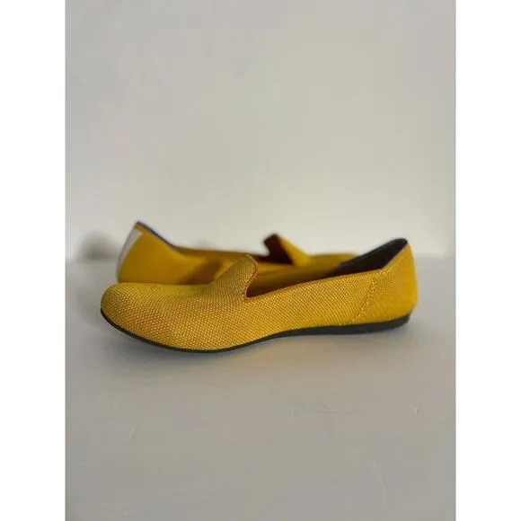 Rothys Lemondrop Loafers 7.5 Yellow Round Toe Rare Ballet Flats Shoes Retired