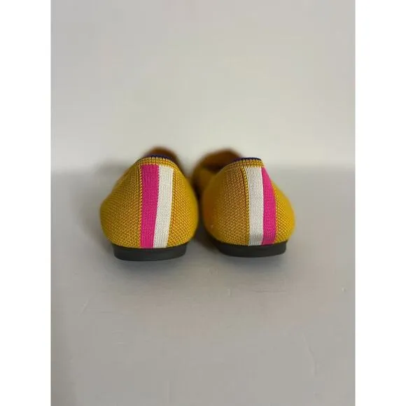 Rothys Lemondrop Loafers 7.5 Yellow Round Toe Rare Ballet Flats Shoes Retired