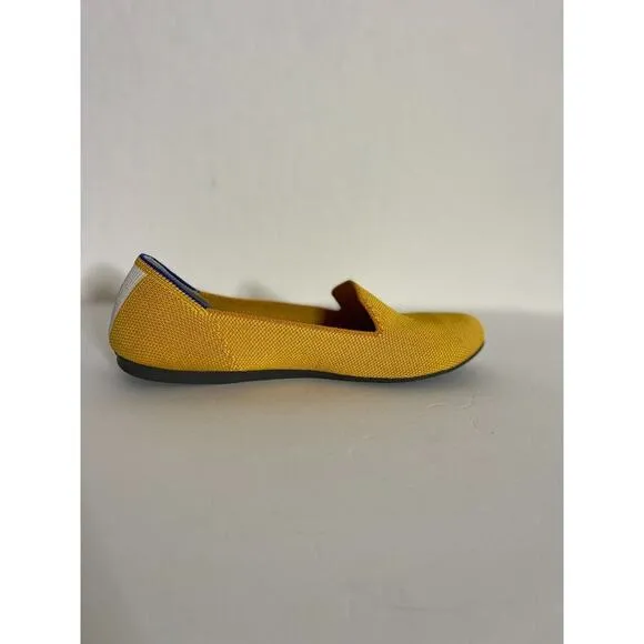 Rothys Lemondrop Loafers 7.5 Yellow Round Toe Rare Ballet Flats Shoes Retired