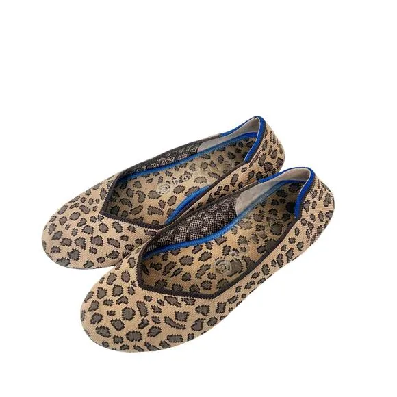 Rothys Leopard Print Round Toe Flats Sz 7