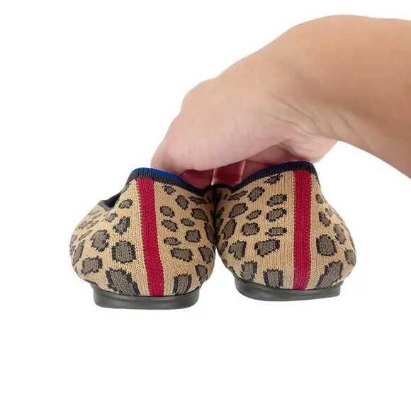 Rothys Leopard Print Round Toe Flats Sz 7