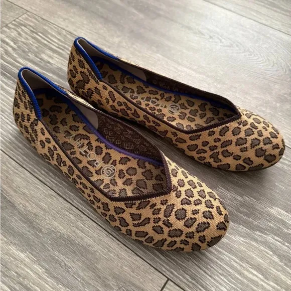 Rothy’s leopard print round toe flats