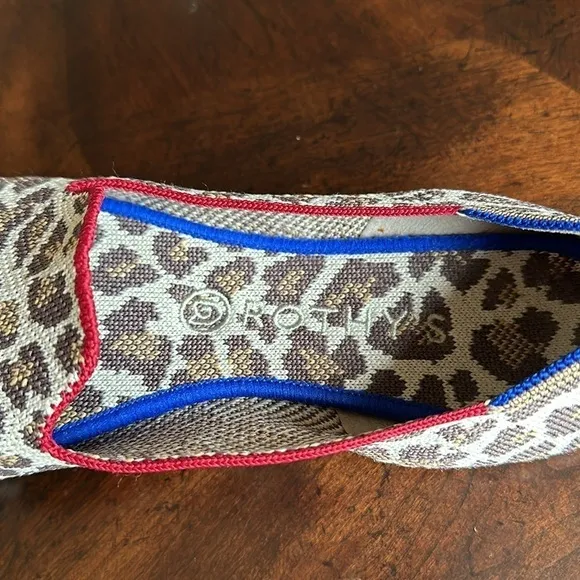 Rothy’s leopard round toe flats size 9.5
