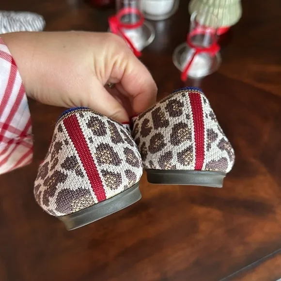 Rothy’s leopard round toe flats size 9.5