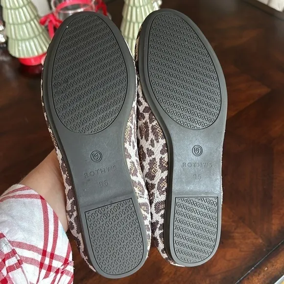 Rothy’s leopard round toe flats size 9.5