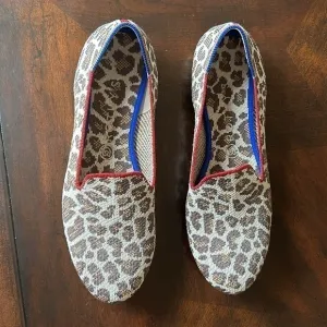 Rothy’s leopard round toe flats size 9.5