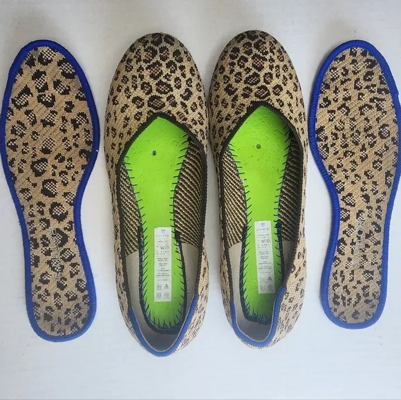 Rothy's | Leopard Rount Toe Flats, size 10
