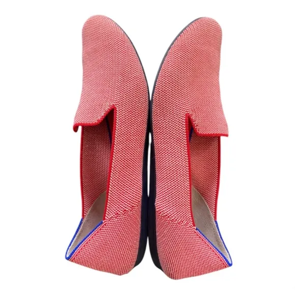 Rothy's Lollipop Loafers RARE Red White Size 9.5 Shoes Flats Round Toe Retired