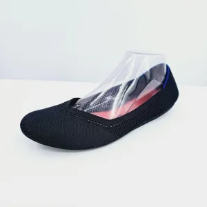 Rothys Maritime Lattice Stitch Flats 11 Navy Blue Round Toe Knit Retired Slip On
