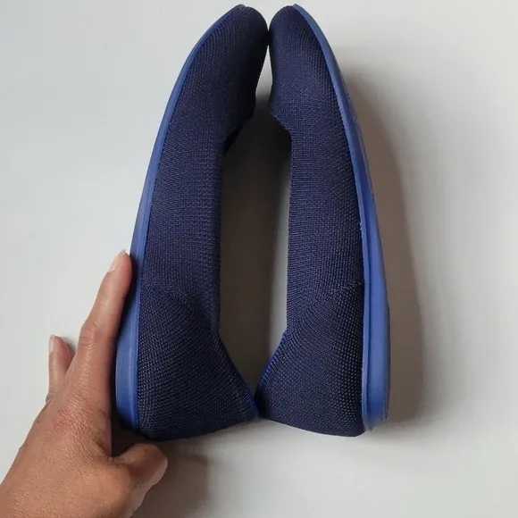 Rothy's Maritime Round toe Navy blue flats size W7.5.