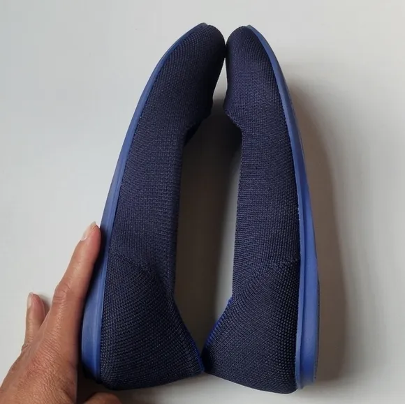 Rothy's Maritime Round toe Navy blue flats size W7.5.