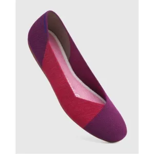 Rothy’s Marta Ferri Cherry Violet Square Toe Flats Pink Purple Size 9.5 NWOT