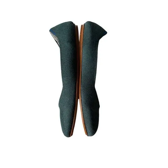 Rothy’s Merino Wool Emerald Ivy Green Flats size 11 Round Toe