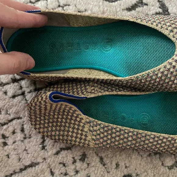 Rothy’s multi metallic round toe flats size 8.5