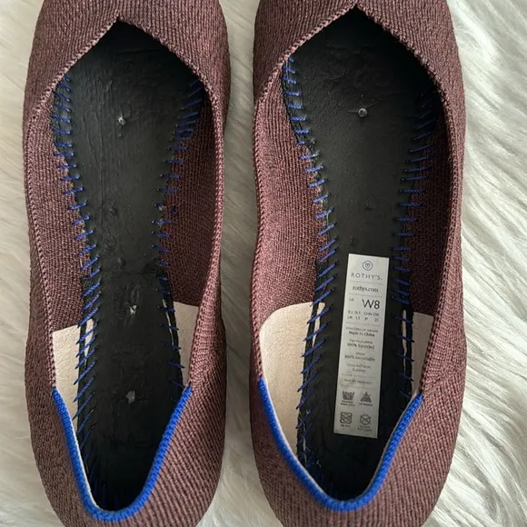 Rothy's Retired Truffled Python Round Toe Flats Size 8