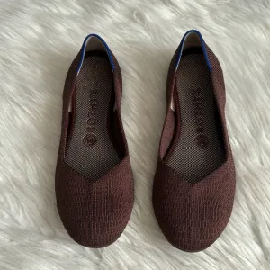 Rothy's Retired Truffled Python Round Toe Flats Size 8