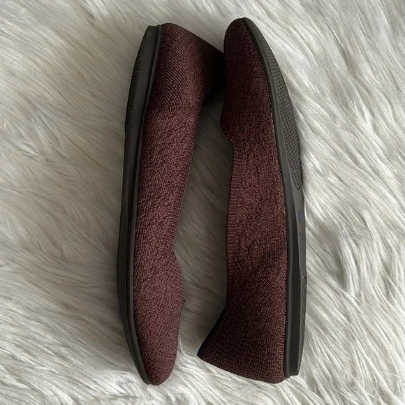 Rothy's Retired Truffled Python Round Toe Flats Size 8