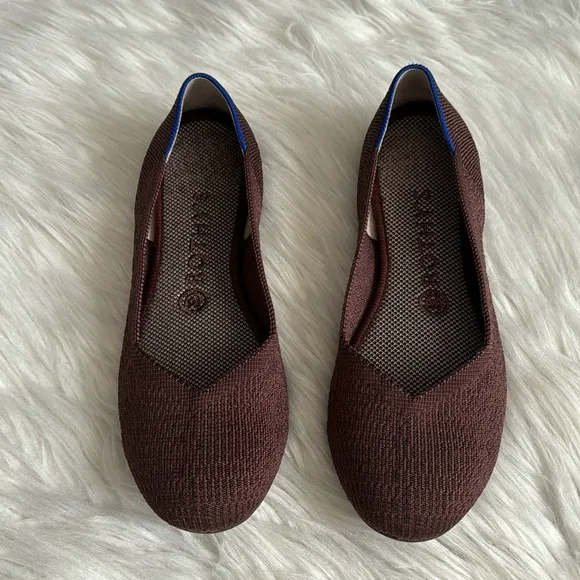 Rothy's Retired Truffled Python Round Toe Flats Size 8