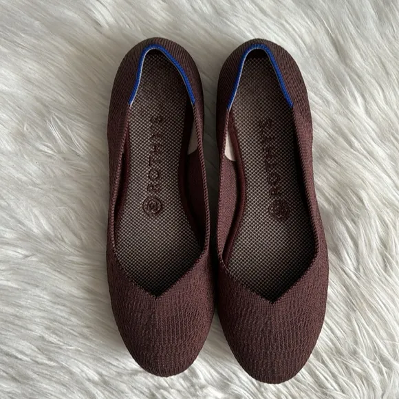 Rothy's Retired Truffled Python Round Toe Flats Size 8