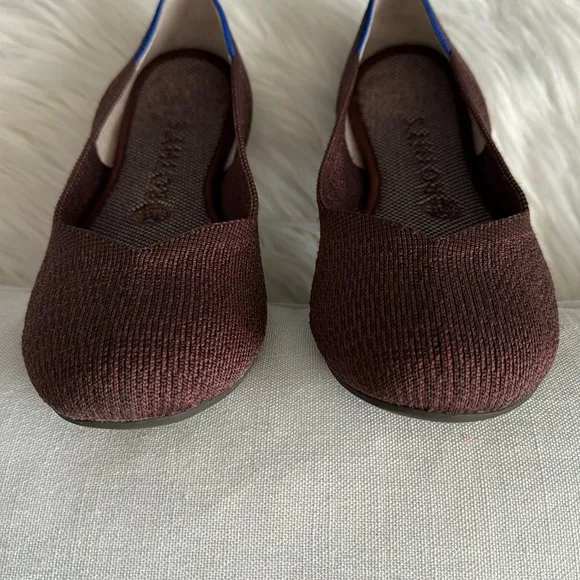 Rothy's Retired Truffled Python Round Toe Flats Size 8