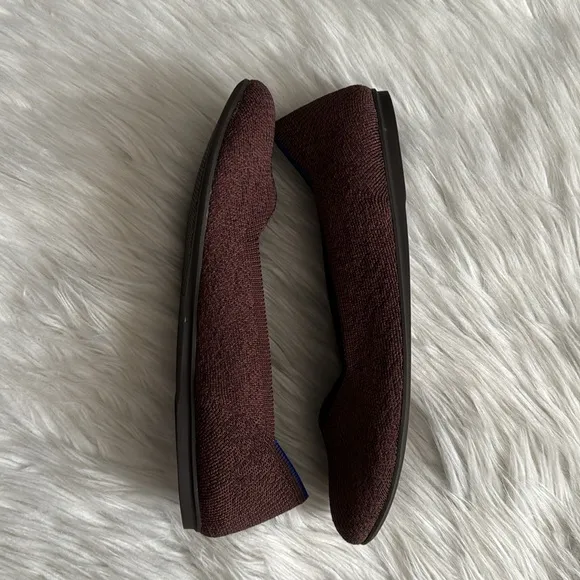 Rothy's Retired Truffled Python Round Toe Flats Size 8