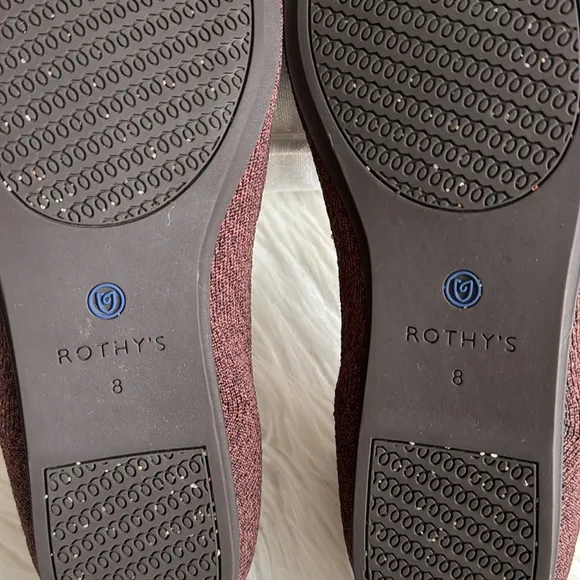 Rothy's Retired Truffled Python Round Toe Flats Size 8