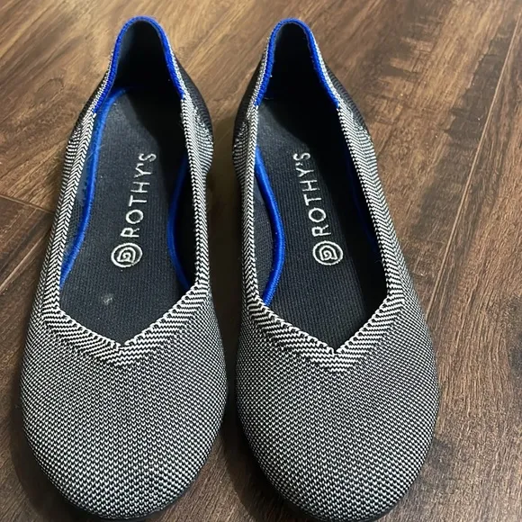 Rothy's Round Grey Birdseye Flats