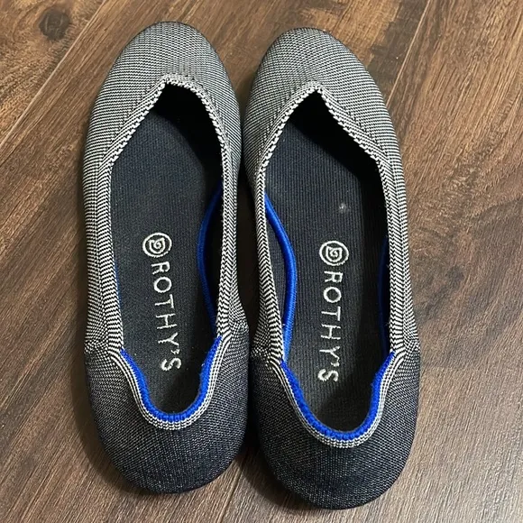Rothy's Round Grey Birdseye Flats