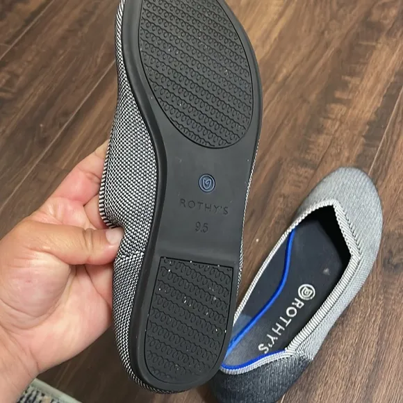 Rothy's Round Grey Birdseye Flats
