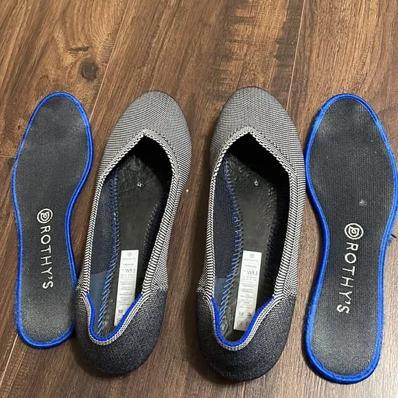Rothy's Round Grey Birdseye Flats